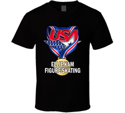 Ellie Kam Figure Skating Gold Medal Winner Usa Milano Cortina 2026 Fan T Shirt Ellie Kam Figure Skating Gold Medal Winner Usa Milano Cortina 2026 Fan T Shirt