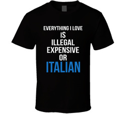 Everything I Love Is Illegal Expensive Or Italian Funny T Shirt Everything I Love Is Illegal Expensive Or Italian Funny T Shirt