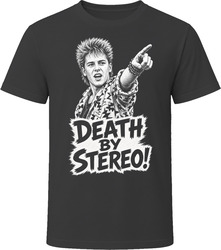 Sam Emerson Death by Stereo The Lost Boys Funny 80s Comedy T Shirt Sam Emerson Death by Stereo The Lost Boys Funny 80s Comedy T Shirt