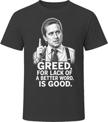 Gordon Gekko Greed Is Good Wall Street Iconic 80s Movie T Shirt Gordon Gekko Greed Is Good Wall Street Iconic 80s Movie T Shirt