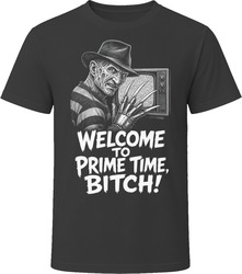 Freddy Krueger Welcome to Prime Time A Nightmare on Elm Street 3 Iconic 80s Movie T Shirt Freddy Krueger Welcome to Prime Time A Nightmare on Elm Street 3 Iconic 80s Movie T Shirt