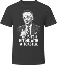 Frank Cross Hit Me with a Toaster Scrooged Funny 80s Comedy T Shirt Frank Cross Hit Me with a Toaster Scrooged Funny 80s Comedy T Shirt