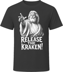 Zeus Release the Kraken Iconic 80s Movie T Shirt Zeus Release the Kraken Iconic 80s Movie T Shirt