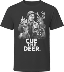 Andy Farmer Cue the Deer Funny 80s Comedy T Shirt Andy Farmer Cue the Deer Funny 80s Comedy T Shirt