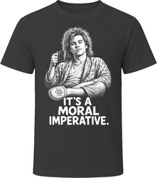 Chris Knight It's a Moral Imperative Funny 80s Comedy T Shirt Chris Knight It's a Moral Imperative Funny 80s Comedy T Shirt