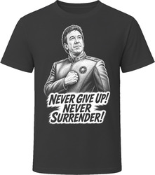 Jason Nesmith Never Give Up Never Surrender Funny 90s Comedy T Shirt Jason Nesmith Never Give Up Never Surrender Funny 90s Comedy T Shirt