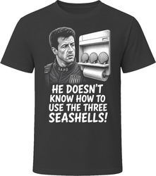 John Spartan The Three Seashells Cult 90s Movie T Shirt John Spartan The Three Seashells Cult 90s Movie T Shirt