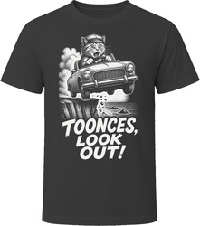 Toonces The Driving Cat Toonces Look Out Classic Comedy Sketch T Shirt Toonces The Driving Cat Toonces Look Out Classic Comedy Sketch T Shirt