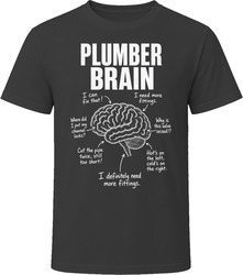 Plumber Brain Funny Plumbing T Shirt Plumber Brain Funny Plumbing T Shirt
