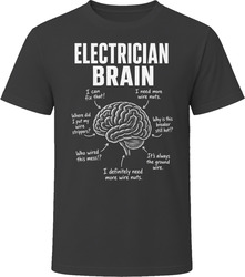 Electrician Brain Funny Electrical T Shirt Electrician Brain Funny Electrical T Shirt