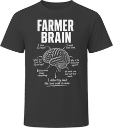 Farmer Brain Funny Farming T Shirt Farmer Brain Funny Farming T Shirt