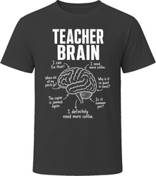 Teacher Brain Funny School Teacher T Shirt