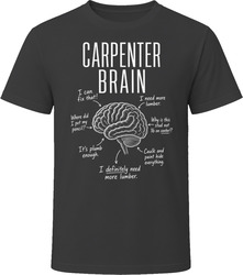 Carpenter Brain Funny Carpentry T Shirt