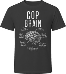 Cop Brain Funny Police Officer T Shirt