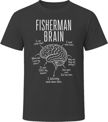 Fisherman Brain Funny Fishing T Shirt