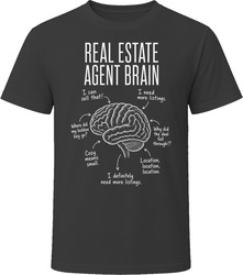 Real Estate Agent Brain Funny Home Selling T Shirt Real Estate Agent Brain Funny Home Selling T Shirt