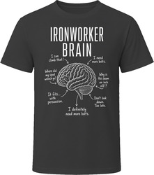 Ironworker Brain Funny Steel Worker T Shirt Ironworker Brain Funny Steel Worker T Shirt