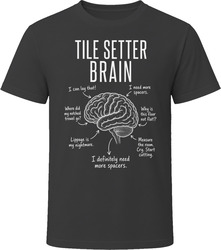 Tile Setter Brain Funny Tile Installer T Shirt Tile Setter Brain Funny Tile Installer T Shirt