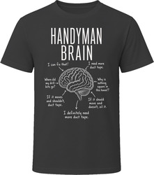 Handyman Brain Funny Home Repair T Shirt Handyman Brain Funny Home Repair T Shirt