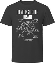 Home Inspector Brain Funny House Inspection T Shirt Home Inspector Brain Funny House Inspection T Shirt