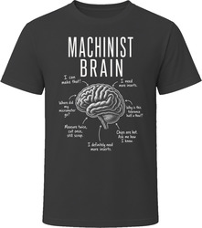 Machinist Brain Funny CNC T Shirt Machinist Brain Funny CNC T Shirt