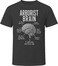 Arborist Brain Funny Tree Climber T Shirt Arborist Brain Funny Tree Climber T Shirt