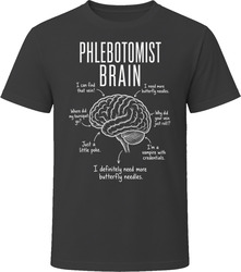 Phlebotomist Brain Funny Phlebotomy T Shirt Phlebotomist Brain Funny Phlebotomy T Shirt