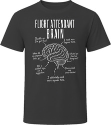 Flight Attendant Brain Funny Cabin Crew T Shirt Flight Attendant Brain Funny Cabin Crew T Shirt