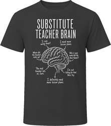Substitute Teacher Brain Funny Sub Teacher T Shirt Substitute Teacher Brain Funny Sub Teacher T Shirt