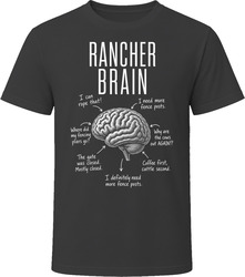 Rancher Brain Funny Cattle Ranch T Shirt Rancher Brain Funny Cattle Ranch T Shirt