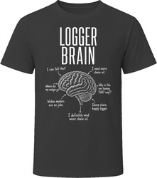 Logger Brain Funny Lumberjack T Shirt Logger Brain Funny Lumberjack T Shirt