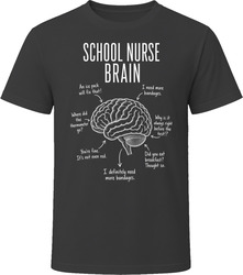 School Nurse Brain Funny Nurse Office T Shirt School Nurse Brain Funny Nurse Office T Shirt