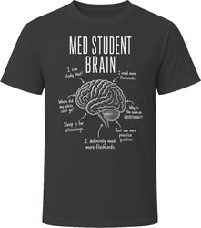 Med Student Brain Funny Medical School T Shirt Med Student Brain Funny Medical School T Shirt
