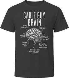 Cable Guy Brain Funny Cable Technician T Shirt Cable Guy Brain Funny Cable Technician T Shirt