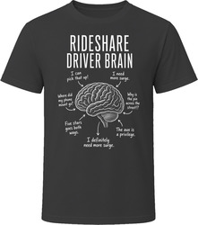 Rideshare Driver Brain Funny Rideshare T Shirt Rideshare Driver Brain Funny Rideshare T Shirt
