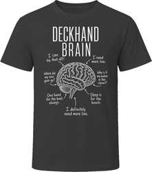 Deckhand Brain Funny Boat Crew T Shirt Deckhand Brain Funny Boat Crew T Shirt