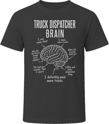 Truck Dispatcher Brain Funny Trucking Dispatch T Shirt Truck Dispatcher Brain Funny Trucking Dispatch T Shirt