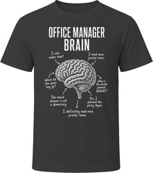 Office Manager Brain Funny Office Life T Shirt Office Manager Brain Funny Office Life T Shirt