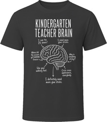 Kindergarten Teacher Brain Funny Kinder Teacher T Shirt Kindergarten Teacher Brain Funny Kinder Teacher T Shirt