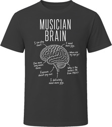 Musician Brain Funny Gigging Musician T Shirt Musician Brain Funny Gigging Musician T Shirt