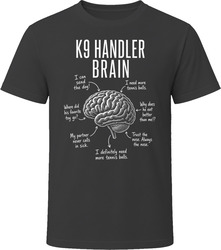 K9 Handler Brain Funny K9 Unit T Shirt K9 Handler Brain Funny K9 Unit T Shirt
