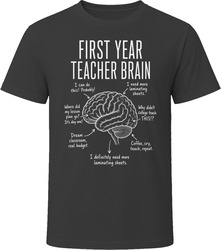 First Year Teacher Brain Funny New Teacher T Shirt First Year Teacher Brain Funny New Teacher T Shirt