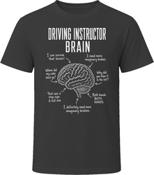 Driving Instructor Brain Funny Drivers Ed T Shirt Driving Instructor Brain Funny Drivers Ed T Shirt
