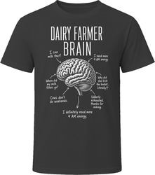 Dairy Farmer Brain Funny Dairy Farm T Shirt Dairy Farmer Brain Funny Dairy Farm T Shirt