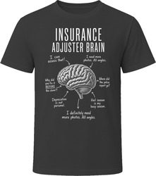 Insurance Adjuster Brain Funny Claims Adjuster T Shirt Insurance Adjuster Brain Funny Claims Adjuster T Shirt