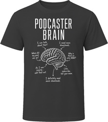 Podcaster Brain Funny Podcast Host T Shirt Podcaster Brain Funny Podcast Host T Shirt