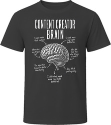 Content Creator Brain Funny Creator Life T Shirt Content Creator Brain Funny Creator Life T Shirt