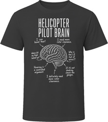 Helicopter Pilot Brain Funny Rotor Pilot T Shirt Helicopter Pilot Brain Funny Rotor Pilot T Shirt