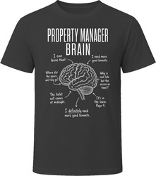 Property Manager Brain Funny Property Management T Shirt Property Manager Brain Funny Property Management T Shirt