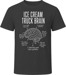Ice Cream Truck Driver Brain Funny Ice Cream Man T Shirt